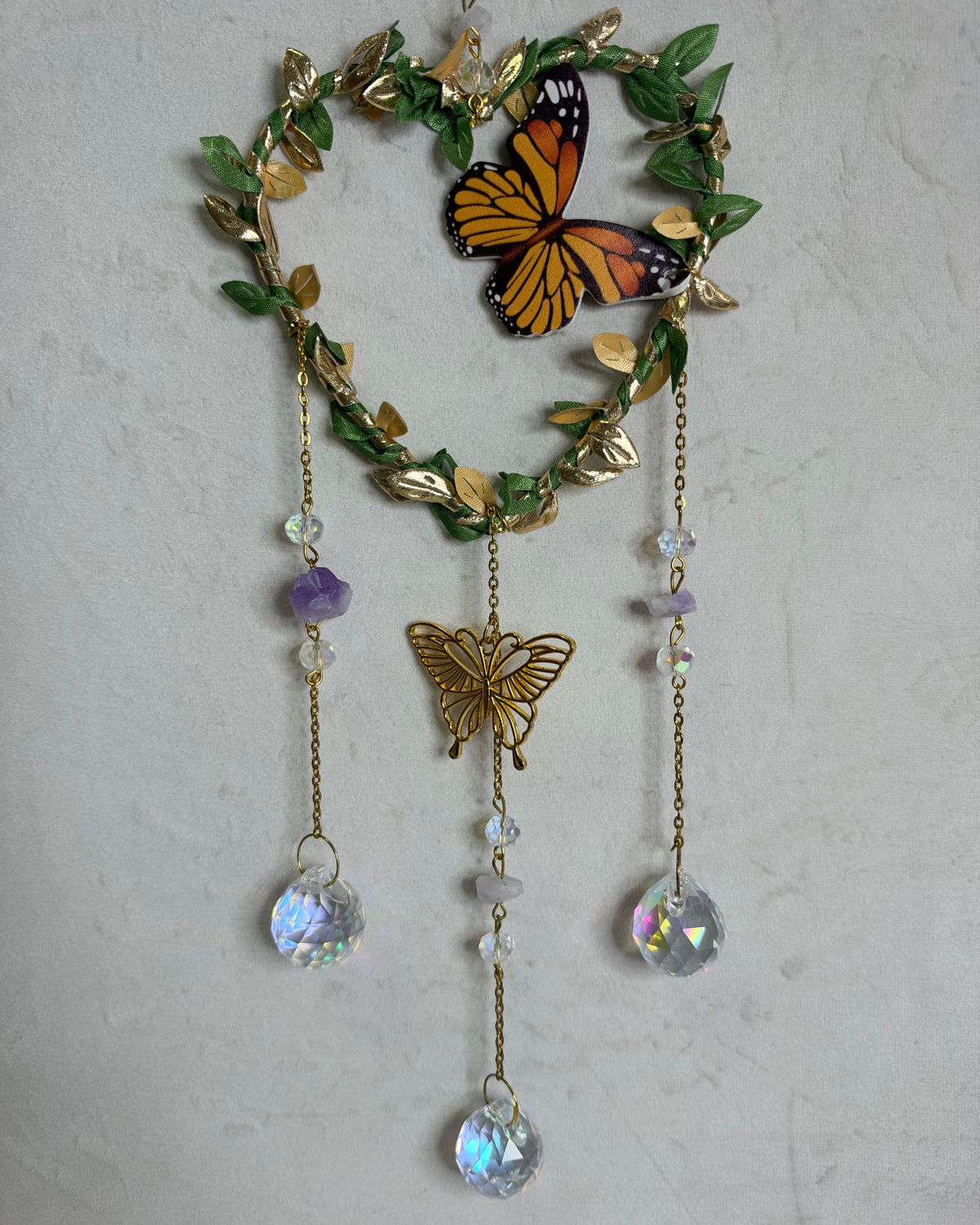 Butterfly Heart Suncatcher – 30 × 10cm
