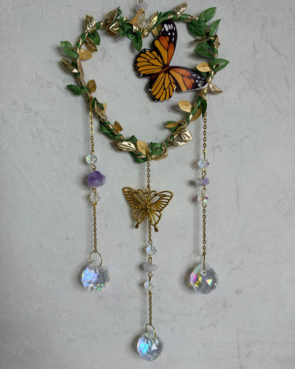 Butterfly Heart Suncatcher – 30 × 10cm