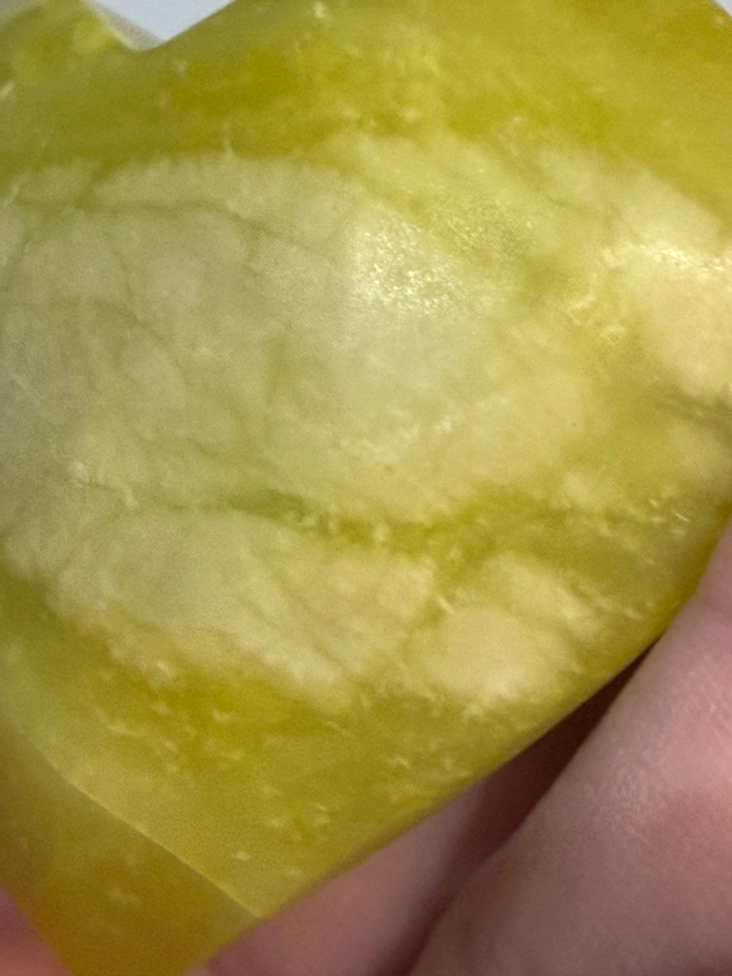Lemon Jade (Serpentine) Heart 💛