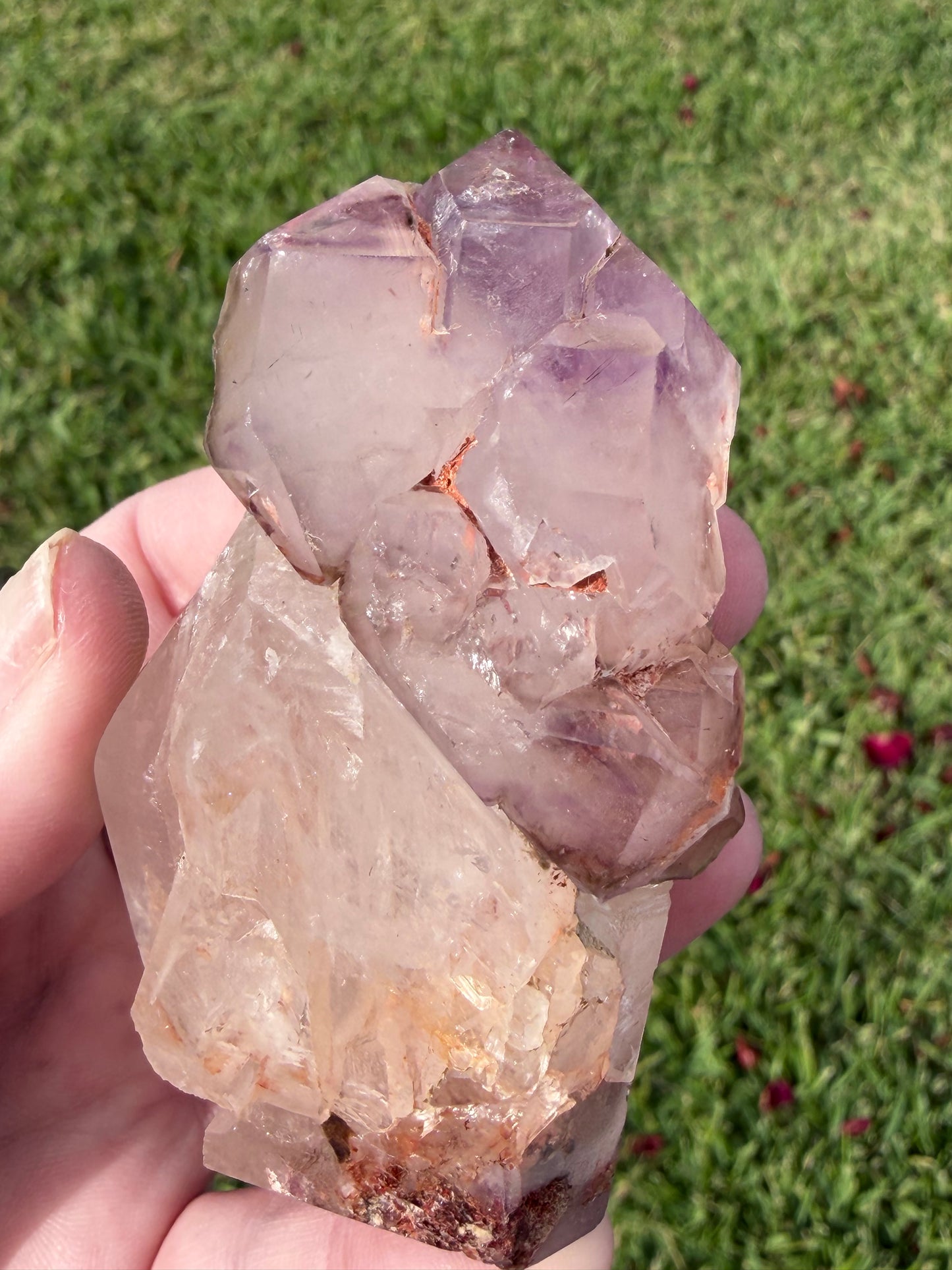 Large Included Amethyst Cluster Point– 215g | 8.5cm