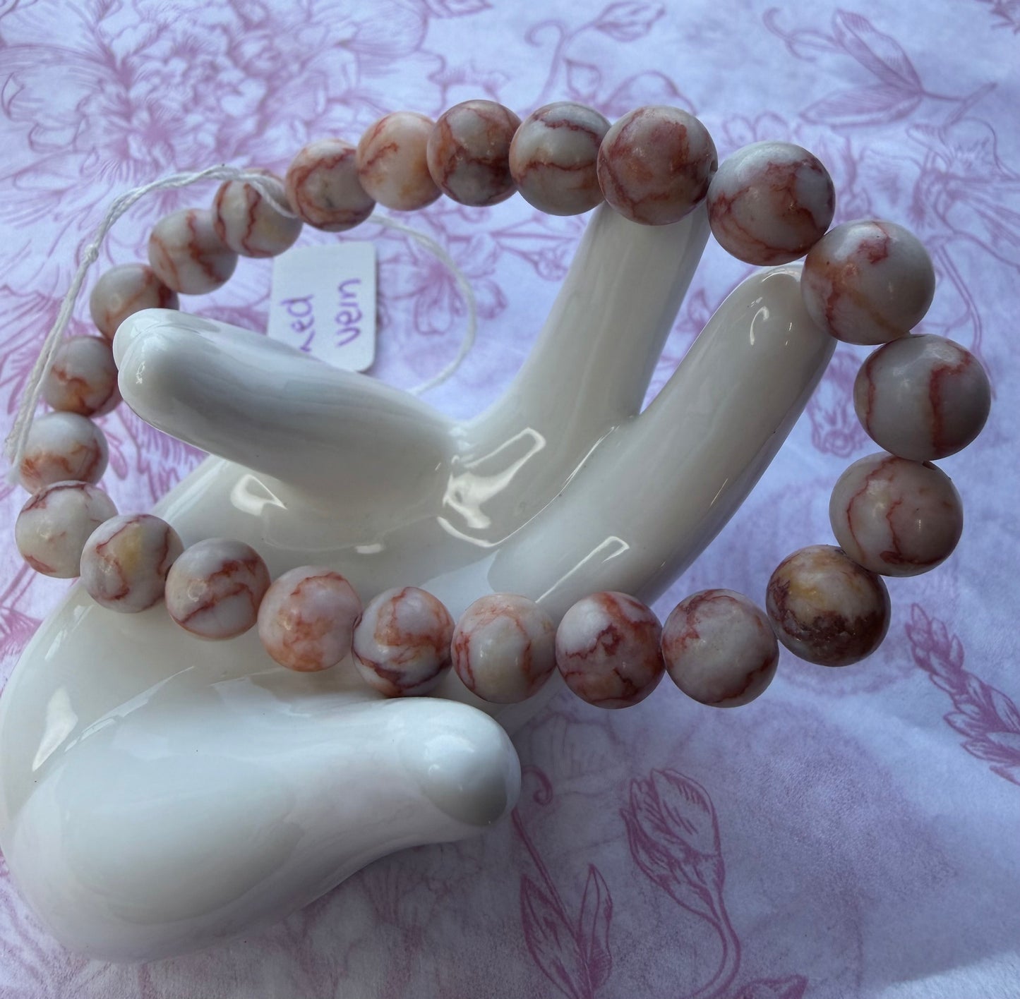 Red Vein Jasper Bracelet – 8mm (Stretch)