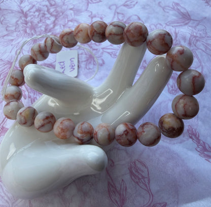 Red Vein Jasper Bracelet – 8mm (Stretch)