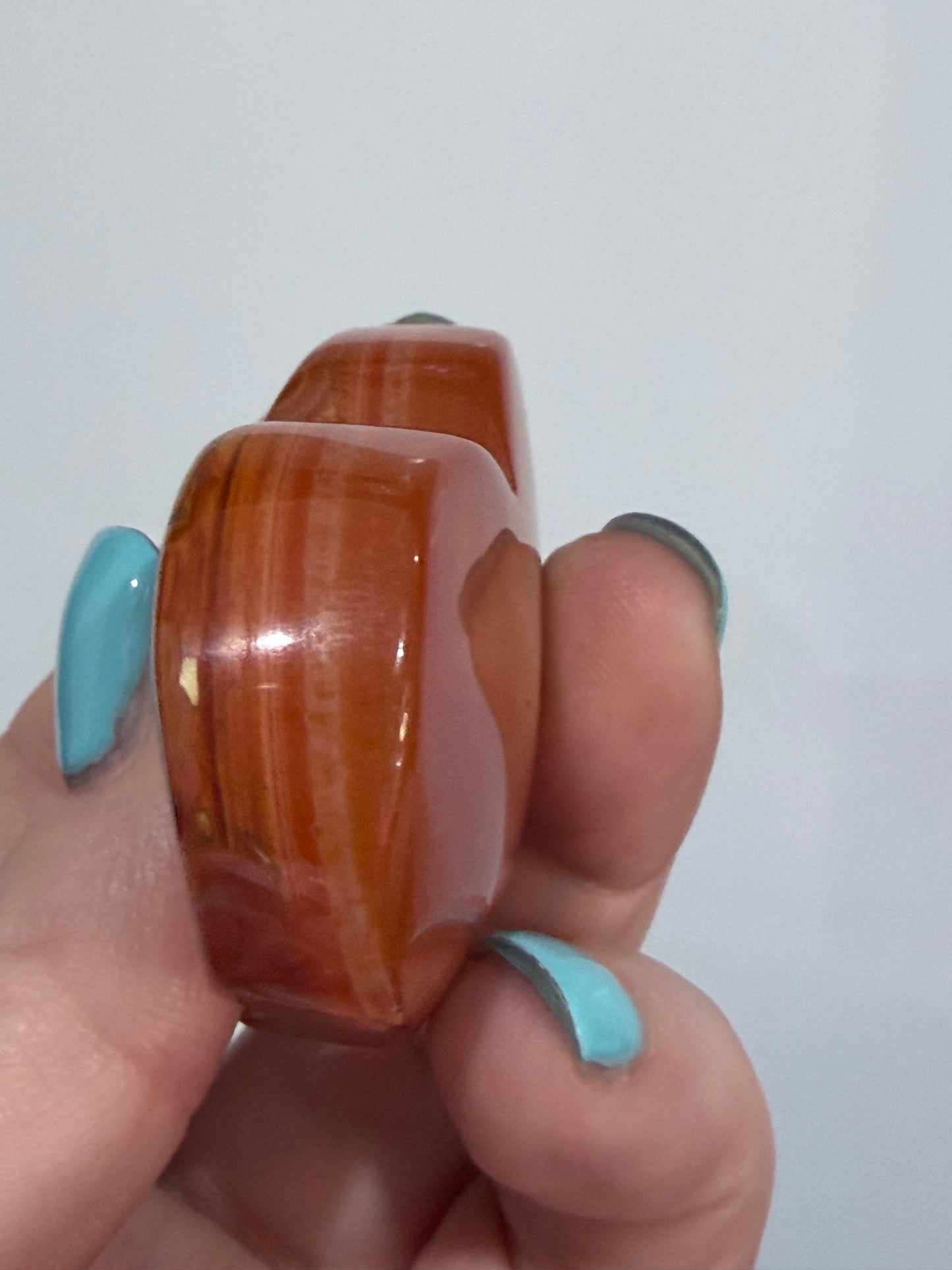 Carnelian Agate Druzy Heart A -