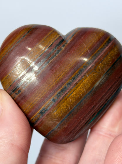 Tiger Iron Heart – 125g Natural Crystal Heart | 5.6cm A