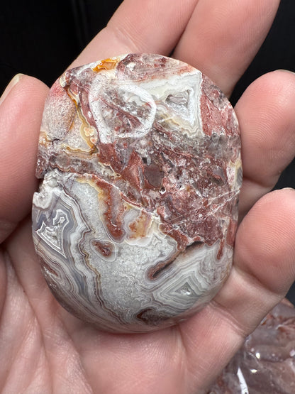 Mexican Crazy Lace Agate Palm Stone