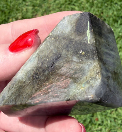 Labradorite Crystal Freeform – Copper Flash | 157g H