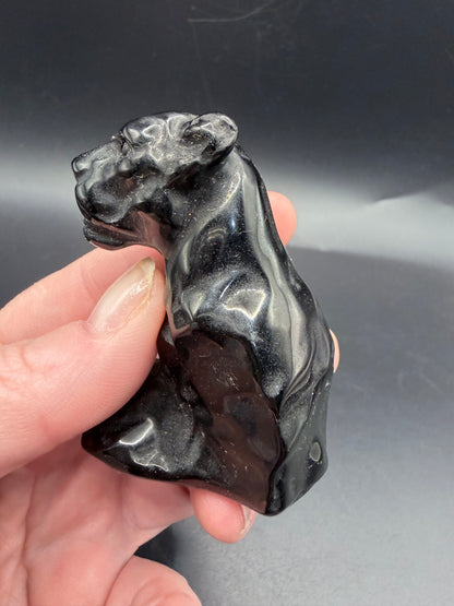 Black Obsidian Panther Carving
