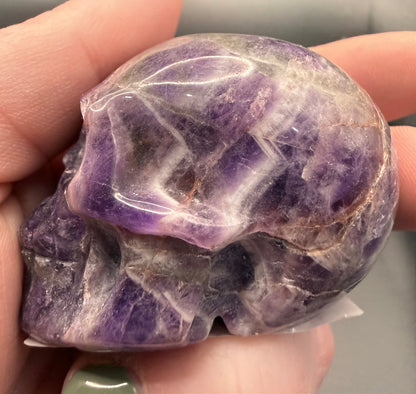 Dream Amethyst Skull Carving – 130g | 5.6 × 4.2cm