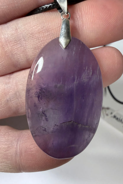 Amethyst Oval Pendant Necklace