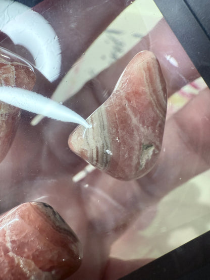 High Quality RHODOCHROSITE Tumbles in Frame