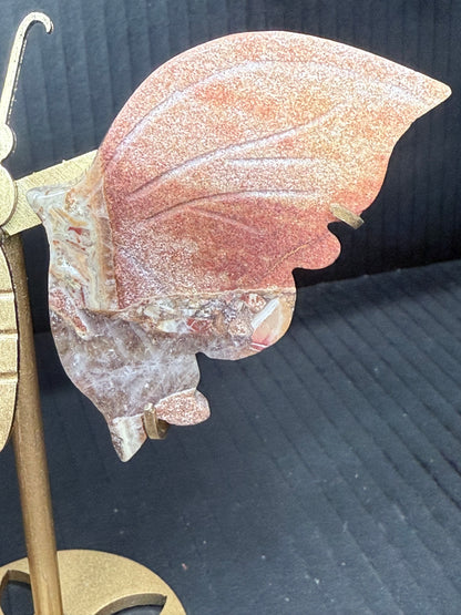 Pink Amethyst Agate Butterfly