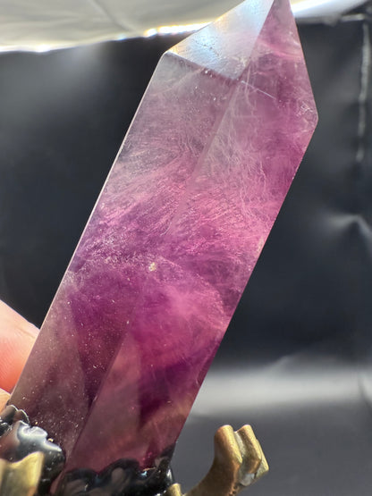 💜✨ Altar/witches Broom with Purple Fluorite Point ✨💜