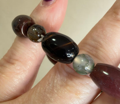 Ocean Jasper Bracelet – Oval & Round Beads