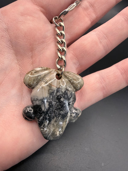 Picture Jasper Frog Keychain