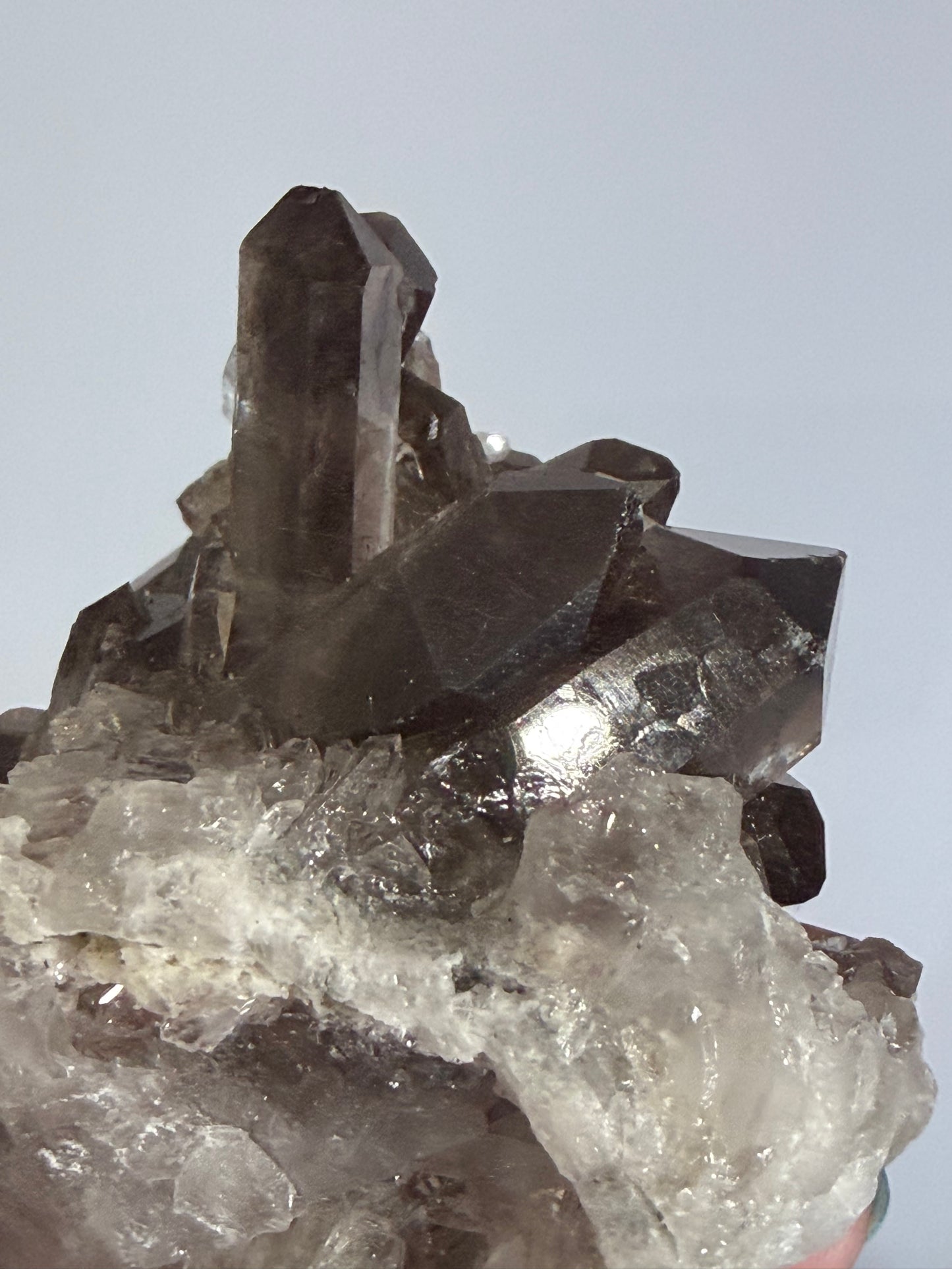 Smoky Quartz Crystal Cluster on Milky Quartz Matrix 214g | Natural Brazilian