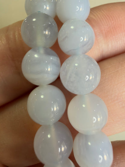 8mm Blue Lace Agate Bracelet