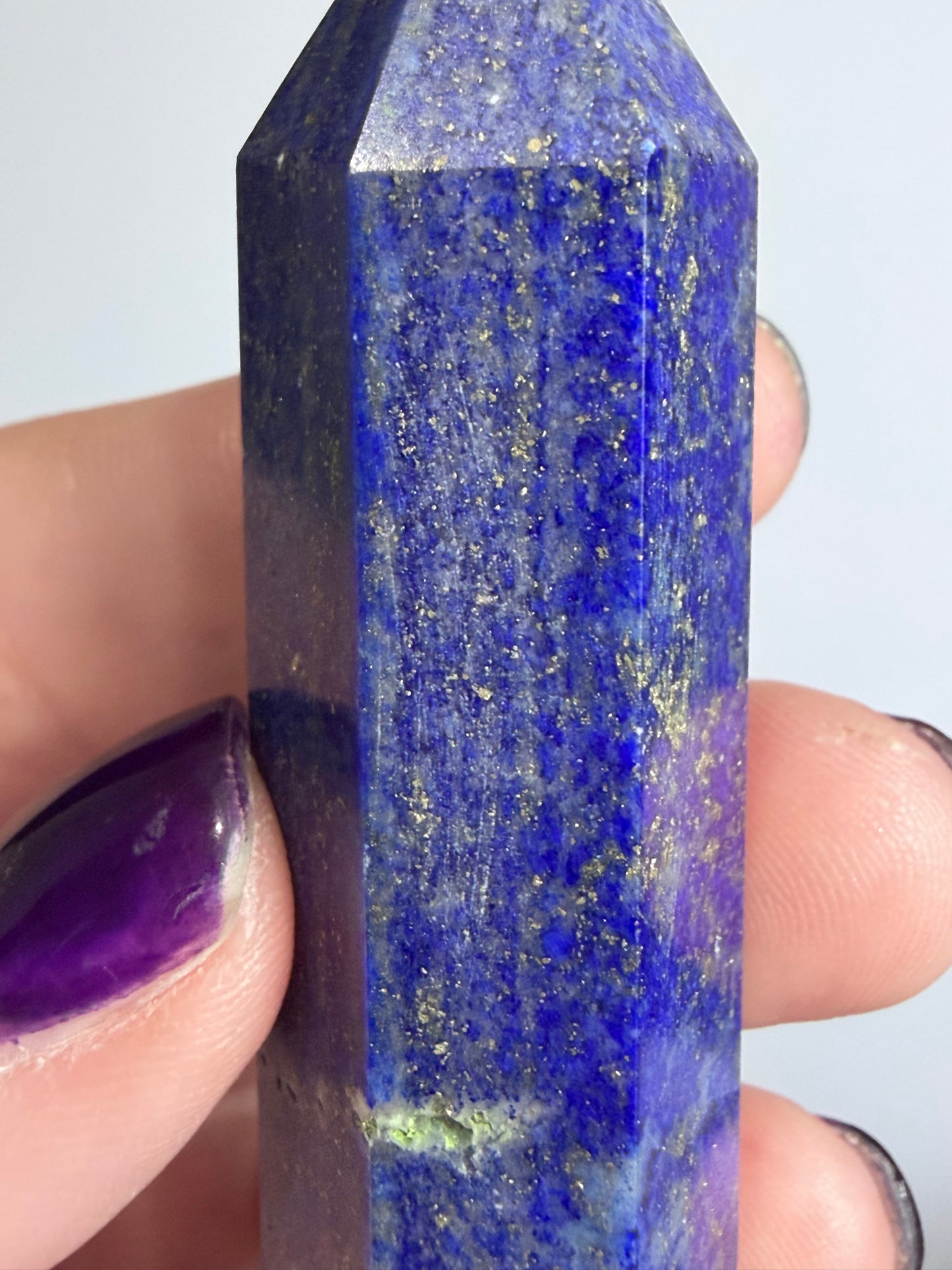 Lapis Lazuli Point | Natural Pyrite Inclusions B