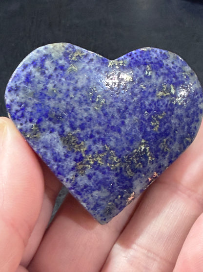 Natural Lapis Lazuli Heart with Pyrite | 5.2 cm | 66g D