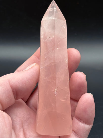 Rose Quartz point from Madagascar