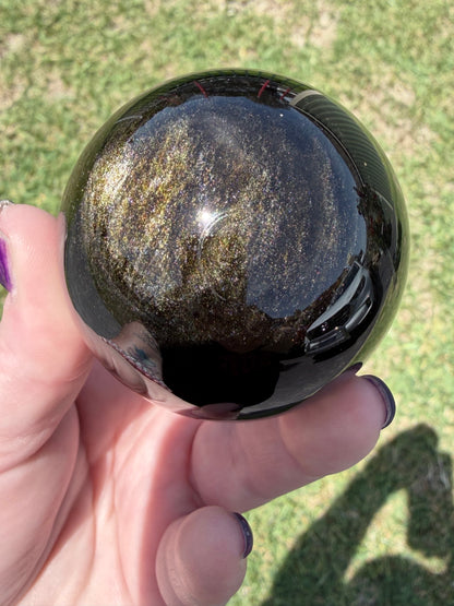 Gold Sheen Obsidian Sphere – 250g