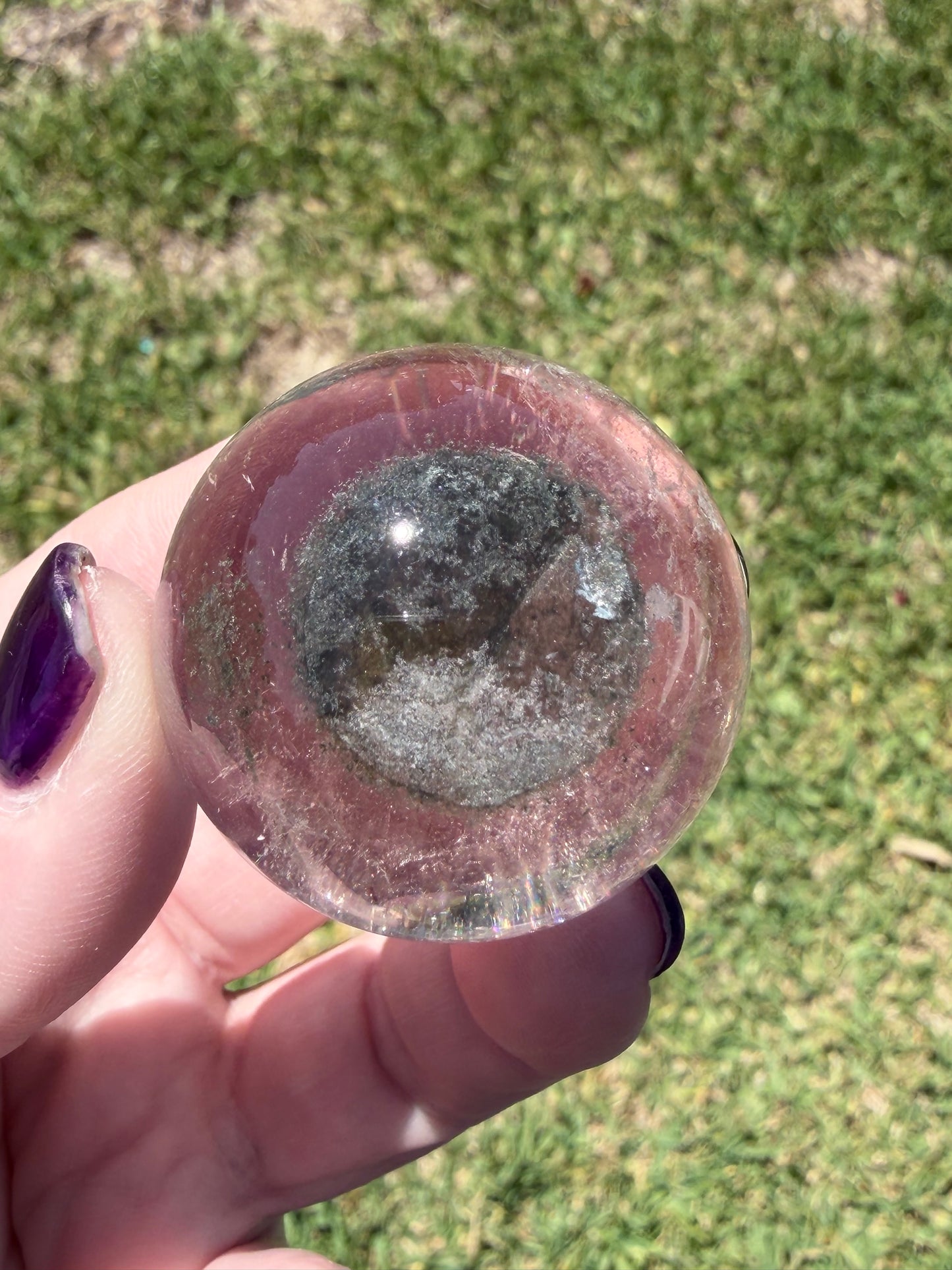 Lodolite (Garden Quartz) “Eye” Sphere – 4cm | 82g