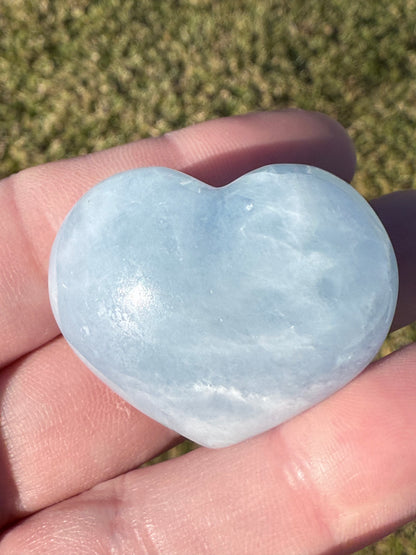 Blue Calcite Heart – 4cm (Intuitively Chosen)
