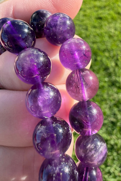 10mm A Grade Amethyst Bracelet
