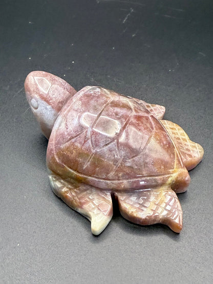 Ocean Jasper Turtle Carving