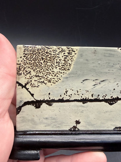 Dendritic Picture Jasper Slab on Stand