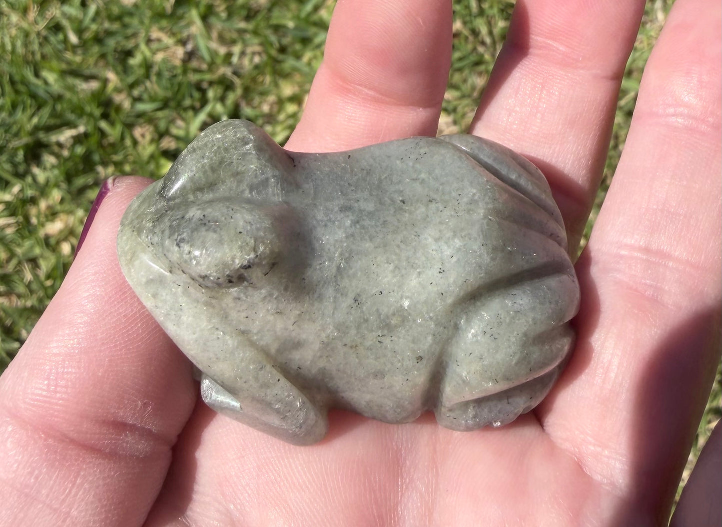 Labradorite Frog Carving