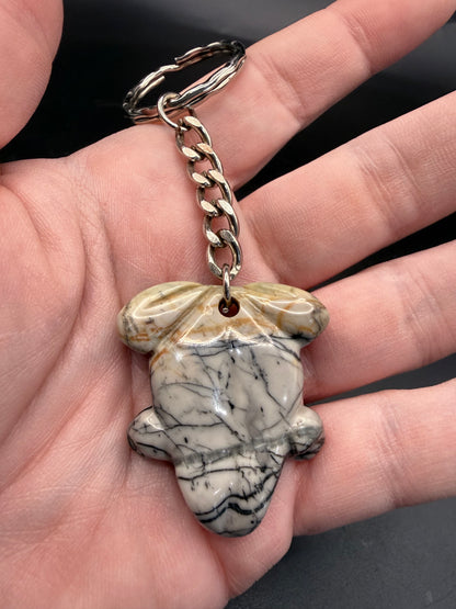 Picture Jasper Frog Keychain
