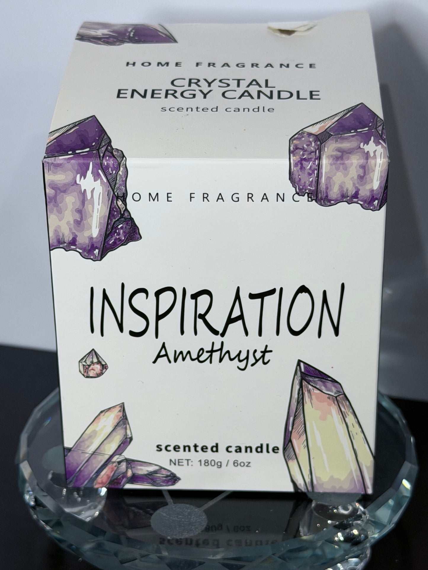 Inspiration Crystal Energy Candle – Amethyst | 180g