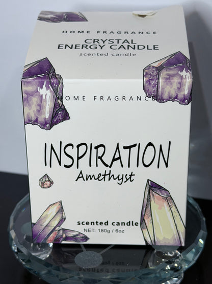 Inspiration Crystal Energy Candle – Amethyst | 180g