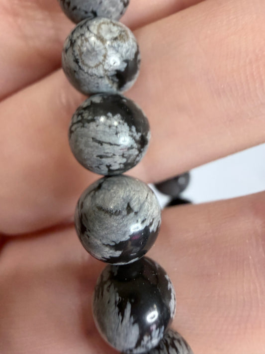 8mm Snowflake Obsidian Bracelet

Grounding • Protection • Emotional Balance