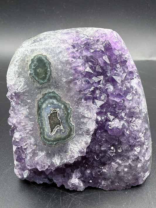 Amethyst Geode with Unique Eye Formations