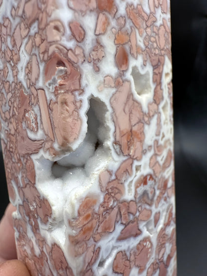 Pink Petal (Cotton Candy) Agate Statement Tower