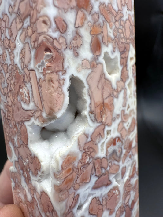 Pink Petal (Cotton Candy) Agate Statement Tower