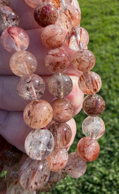 High Quality 8mm Mixed Rutile Quartz Bracelet