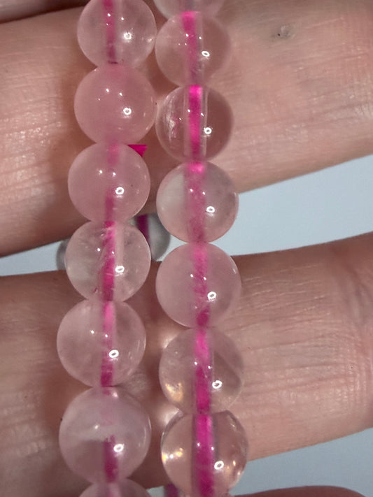 6mm Rose Quartz Bracelet – Love • Emotional Healing • Compassion