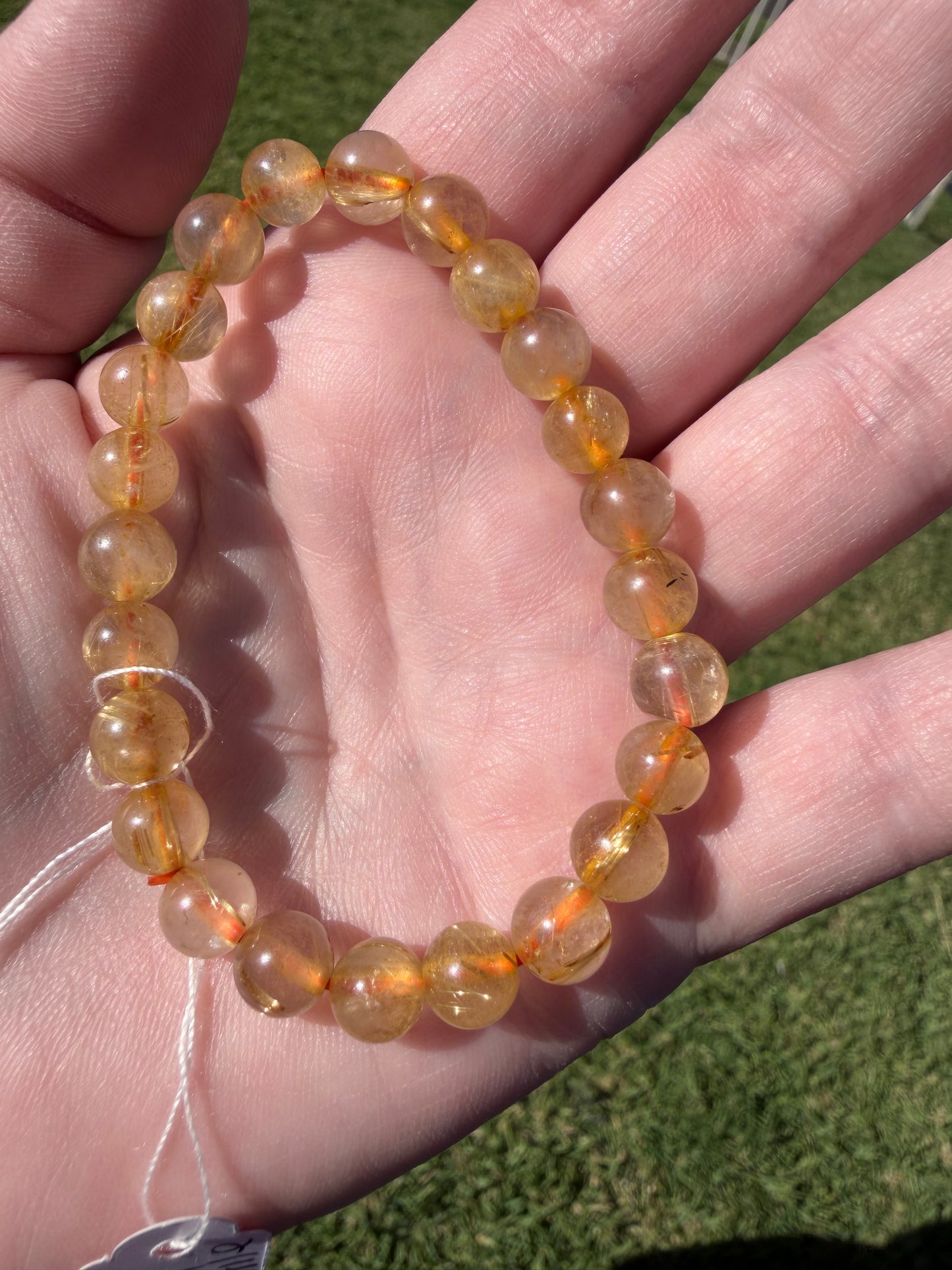 Golden Rutilated Quartz Bracelet — 8mm