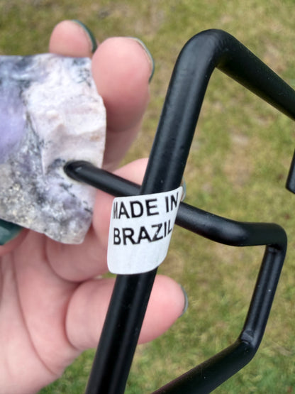 Dendritic Opal Slab on Stand (Merlinite-Style)