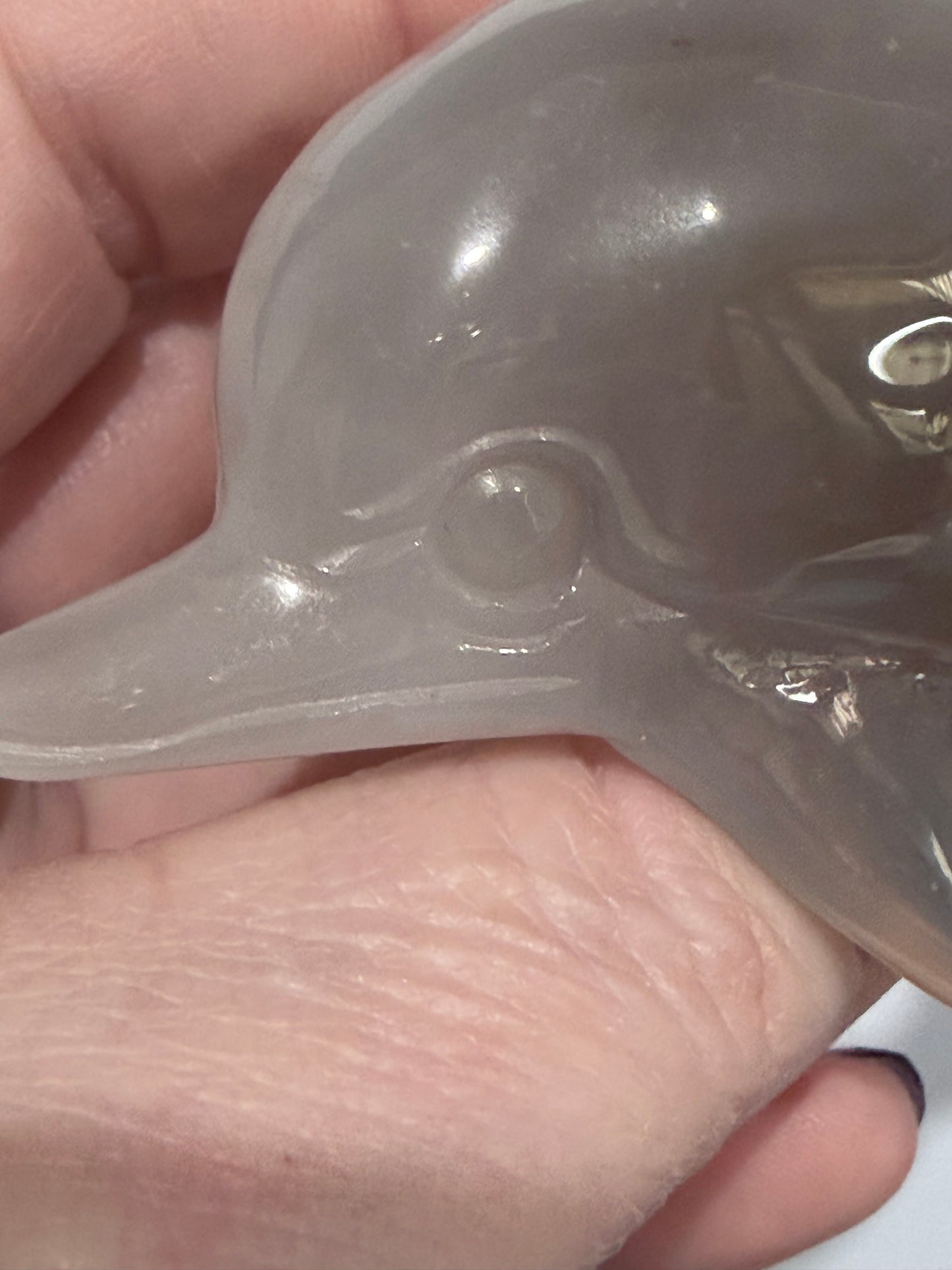 Agate Dolphin with Natural Druzy