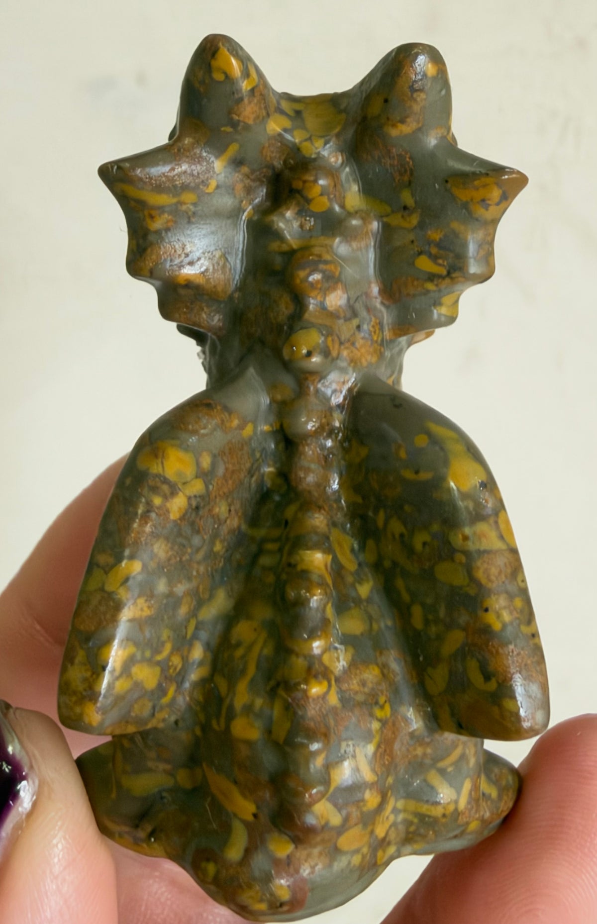 Baby Dragon Fruit Jasper Carving – 6 cm