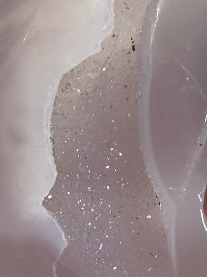 Chalcedony Unicorn Druzy Carving – 10cm | 145g