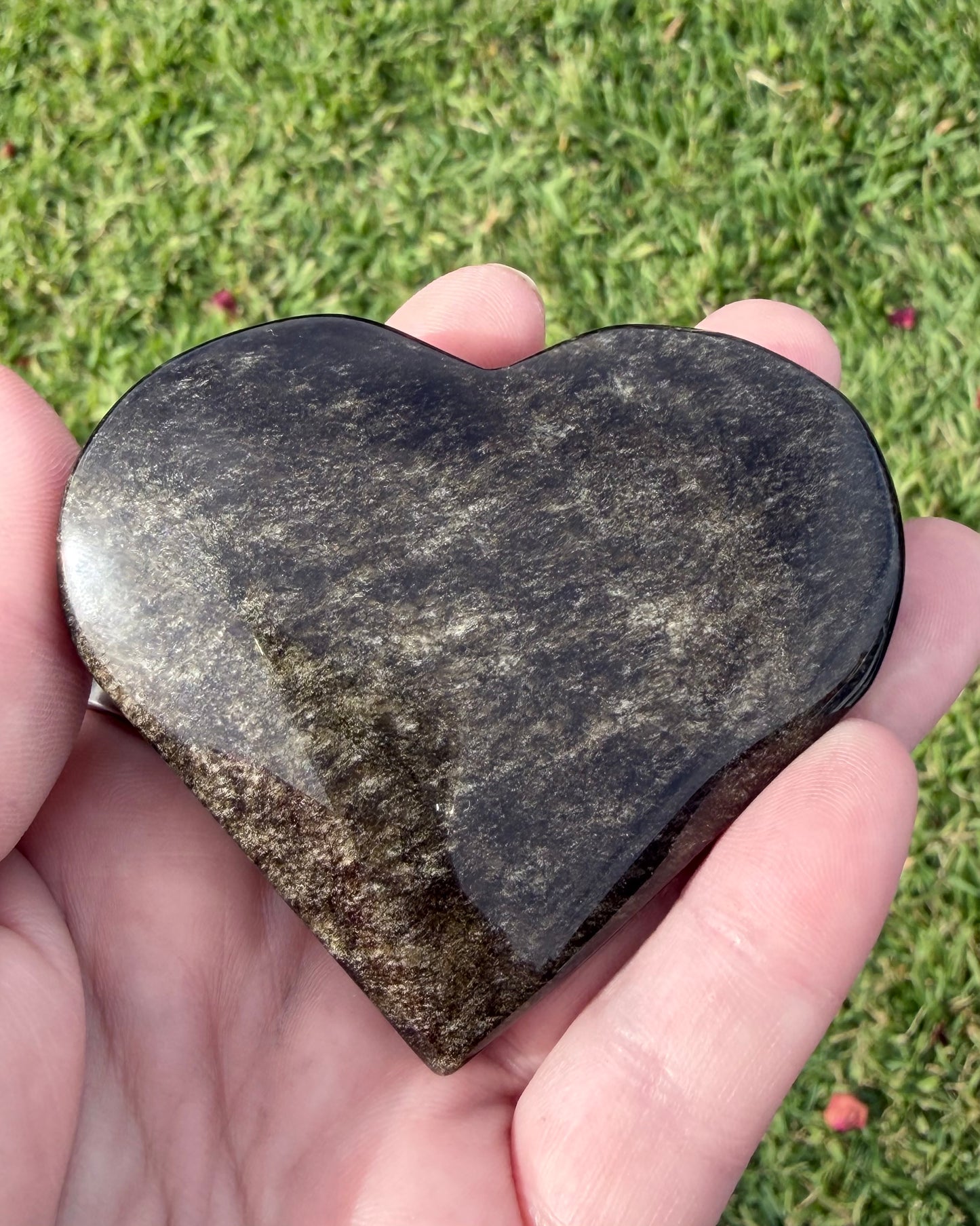Gold Sheen Obsidian Heart – 7.3cm