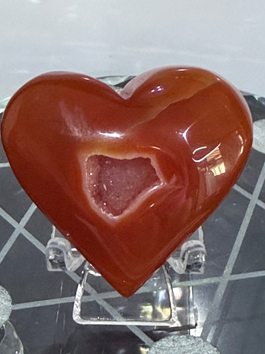 Carnelian Agate Geode Heart C -