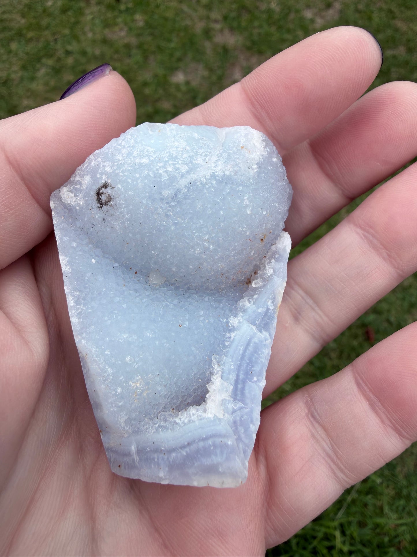 Blue Lace Agate Druzy Freeform – 71g