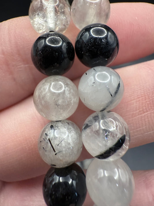 Black Rutile Quartz Bracelet - Crystal wonderland By Lisa