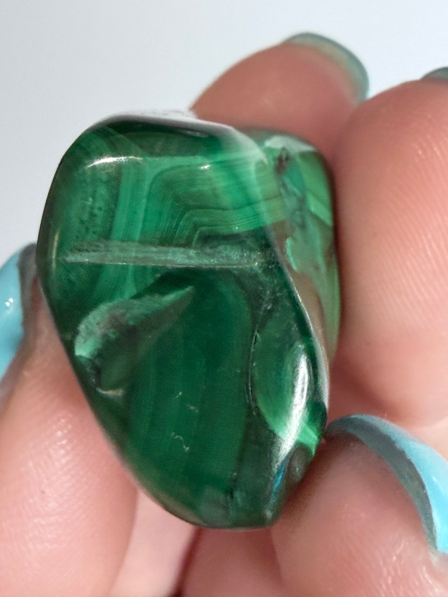 Malachite Polished Tumble – Natural Banded & Orbicular D -