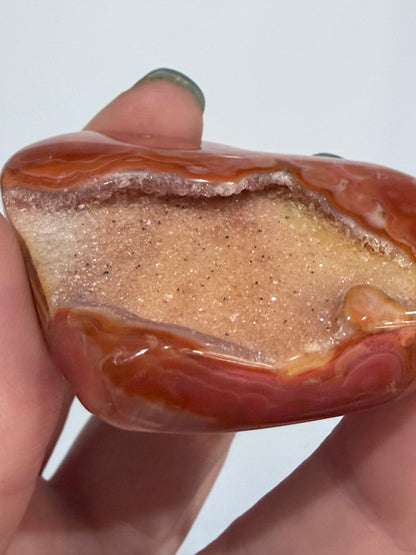 Carnelian Agate Druzy Heart A -